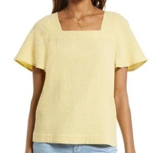 Madewell | Lightspun Harlow Square-Neck Top in Crisp Pear